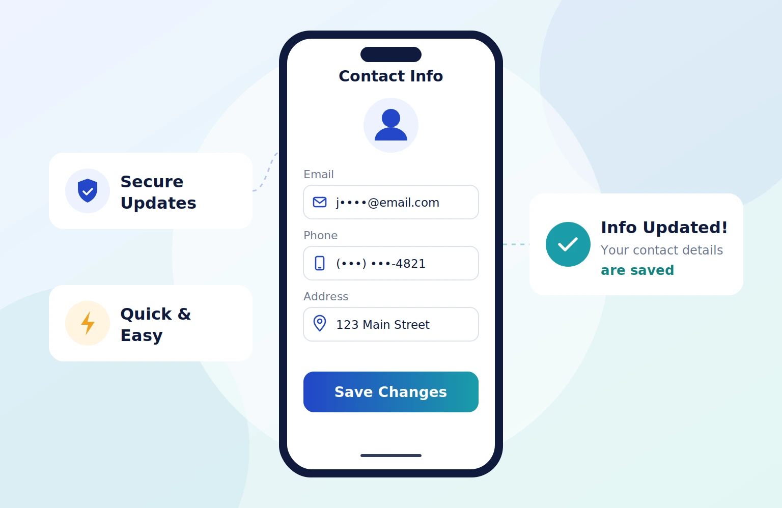 Personal information and contact information update